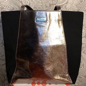 Jimmy Choo Black Suede Silver Bag